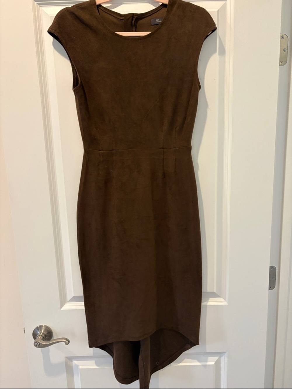 Level 99 Chocolate Brown High-Low Sheath Dress